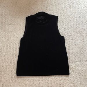 Mock neck velour J.Crew tank
